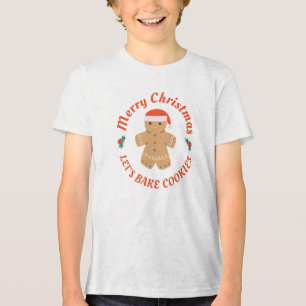 メリークリスマスレッズベイククッキージンジャーブレッドマン トライブレンドTシャツ