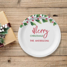 メリークリスマスレッドとグリーンウォーターの色枝