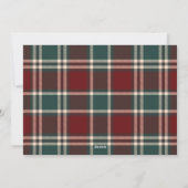 メリークリスマスレッドとグリーンプレイド2写真 シーズンカード (裏面)