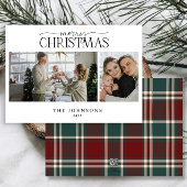 メリークリスマスレッドとグリーンプレイド2写真 シーズンカード