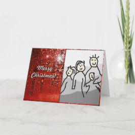 メリークリスマスレッドと写真 シーズンカード