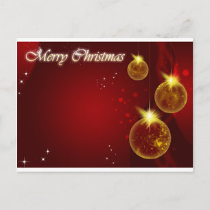 メリークリスマスレッドの背景 シーズンポストカード