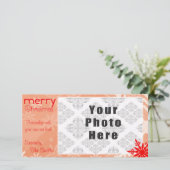 メリークリスマスレッドをテーマにしたスノーフレーク シーズンカード (スタンド正面)