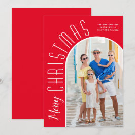 メリークリスマスレッドアーチ写真 シーズンカード