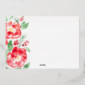 メリークリスマスレッドウォーターバラリース 箔シーズンカード (裏面)