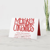 メリークリスマスレッドカード シーズンカード (裏面)