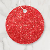 メリークリスマスレッドグリッター名メッセージカード フェイバータグ (裏面)