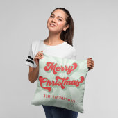 メリークリスマスレッドグリーンお洒落レトロ クッション