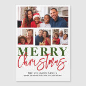 メリークリスマスレッドグリーンスクリプト4家族の写真 (正面)