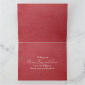 メリークリスマスレッドグリーンスノーフレーク1写真 サンキューカード (内部)