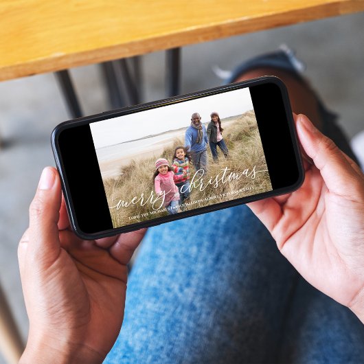 メリークリスマスレッドグリーンスノーフレーク2枚の写真 シーズンカード