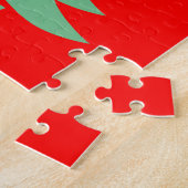 メリークリスマスレッドグリーンツリー4ジェシカ ジグソーパズル (側面)