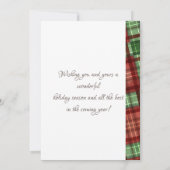 メリークリスマスレッドグリーンバッファロープレイド写真 (裏面)