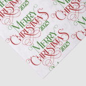 メリークリスマスレッドグリーンフェスティバルレトロタイポグラフィ 薄葉紙 (詳細)