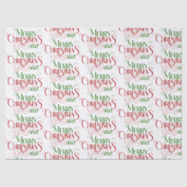 メリークリスマスレッドグリーンフェスティバルレトロタイポグラフィ 薄葉紙