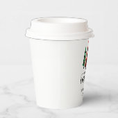 メリークリスマスレッドグリーンブラックバッファロープレイドツリー 紙コップ (右)