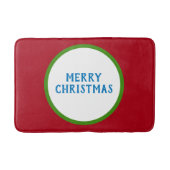 メリークリスマスレッドグリーンブルー バスマット (正面)