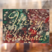 メリークリスマスレッドグリーン金ゴールド窓が貼れる ウィンドウサイン (シート2)