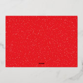 メリークリスマスレッドゴールドフォイル複数写真 箔シーズンカード (裏面)