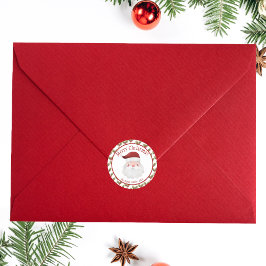 メリークリスマスレッドサンタクロース ラウンドシール