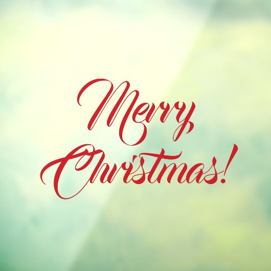 メリークリスマスレッドスクリプトエレガントのカスタム文字 ウィンドウサイン (シート3)