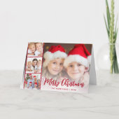 メリークリスマスレッドスクリプトフォトオーバーレイ シーズンカード (正面)