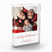 メリークリスマスレッドスクリプトミニマリストフォトブロック フォトブロック (左)