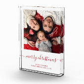 メリークリスマスレッドスクリプトミニマリストフォトブロック フォトブロック (右)