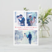 メリークリスマスレッドスクリプト3枚の写真 シーズンカード (スタンド正面)