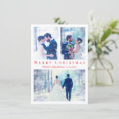 メリークリスマスレッドスクリプト3枚の写真 シーズンカード (スタンド正面)