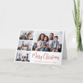 メリークリスマスレッドスクリプト4写真 シーズンカード (正面)