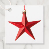 メリークリスマスレッドスターの文字 フェイバータグ (正面)