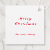 メリークリスマスレッドスターの文字 フェイバータグ (裏面)