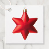 メリークリスマスレッドスターの文字 フェイバータグ (正面)