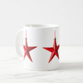 メリークリスマスレッドスターの飾り写真 コーヒーマグカップ (正面左)