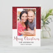 メリークリスマスレッドストリングライトオーナメント シーズンカード (スタンド正面)