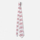 メリークリスマスレッドスノーフレークタイポグラフィ ネクタイ (裏面)