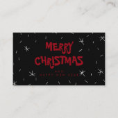 メリークリスマスレッドスノーミニギフトカード 名刺 (正面)