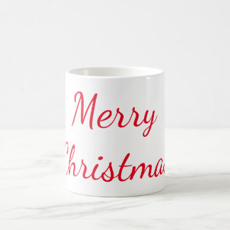 メリークリスマスレッドタイポグラフィ コーヒーマグカップ