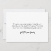 メリークリスマスレッドタータンチェック写真 シーズンカード (裏面)