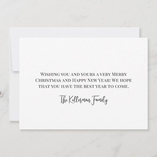 メリークリスマスレッドタータンチェック写真 シーズンカード (裏面)