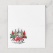 メリークリスマスレッドトラックと木 プレイスカード (外部開封)