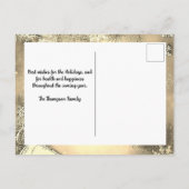 メリークリスマスレッドトラックツリー新年おめでとう シーズンポストカード (裏面)