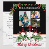 メリークリスマスレッドハットバッファロープレイド格言ブラック (正面/裏面)