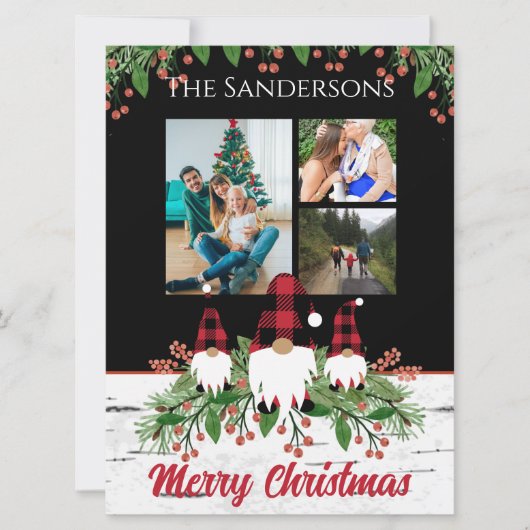 メリークリスマスレッドハットバッファロープレイド格言ブラック (正面)