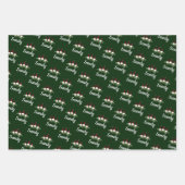 メリークリスマスレッドハットバッファロープレイド格言 ラッピングペーパーシート (正面2)