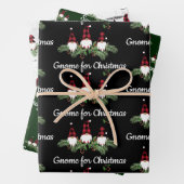 メリークリスマスレッドハットバッファロープレイド格言 ラッピングペーパーシート (インサイチュ)