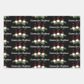 メリークリスマスレッドハットバッファロープレイド格言 ラッピングペーパーシート (正面)