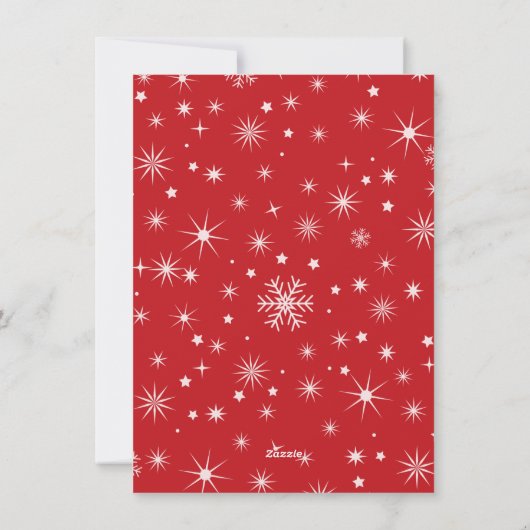 メリークリスマスレッドハンド文字入り脚本写真 シーズンカード (裏面)