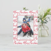 メリークリスマスレッドハンド文字入り脚本写真 シーズンカード (スタンド正面)
